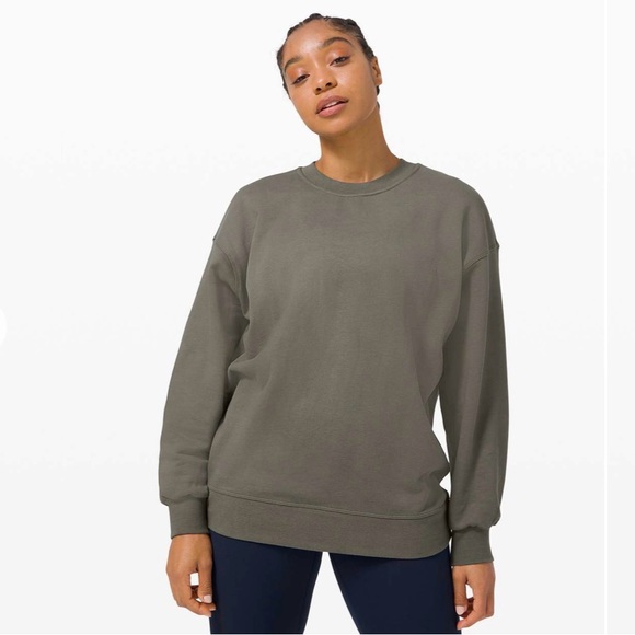 Lululemon Olive Green Crewneck Sweatshirt Size S - Picture 1 of 8